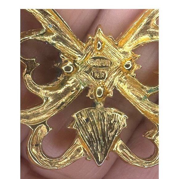 Vintage Avon Nina Ricci Triple Strand Faux Pearl Necklace W Gold Tone Butterfly - Picture 4 of 9